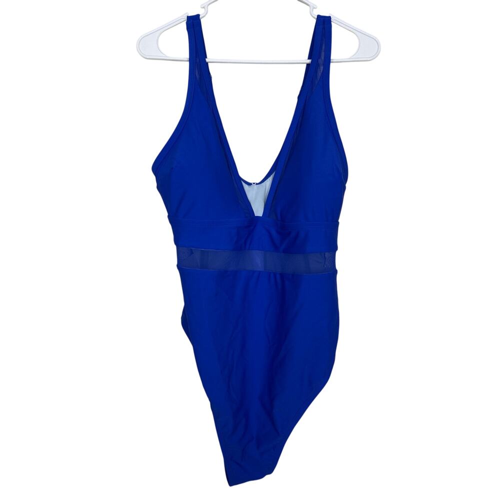 Cupshe Womens Plus 1X Electric Blue One Piece Swimsuit NWT Resort